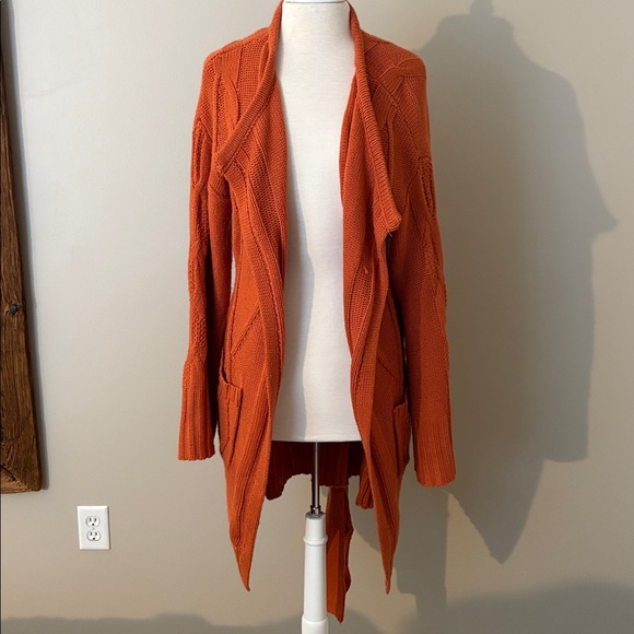 Orange Women's Cardigan Sweater - Picture 1 of 2